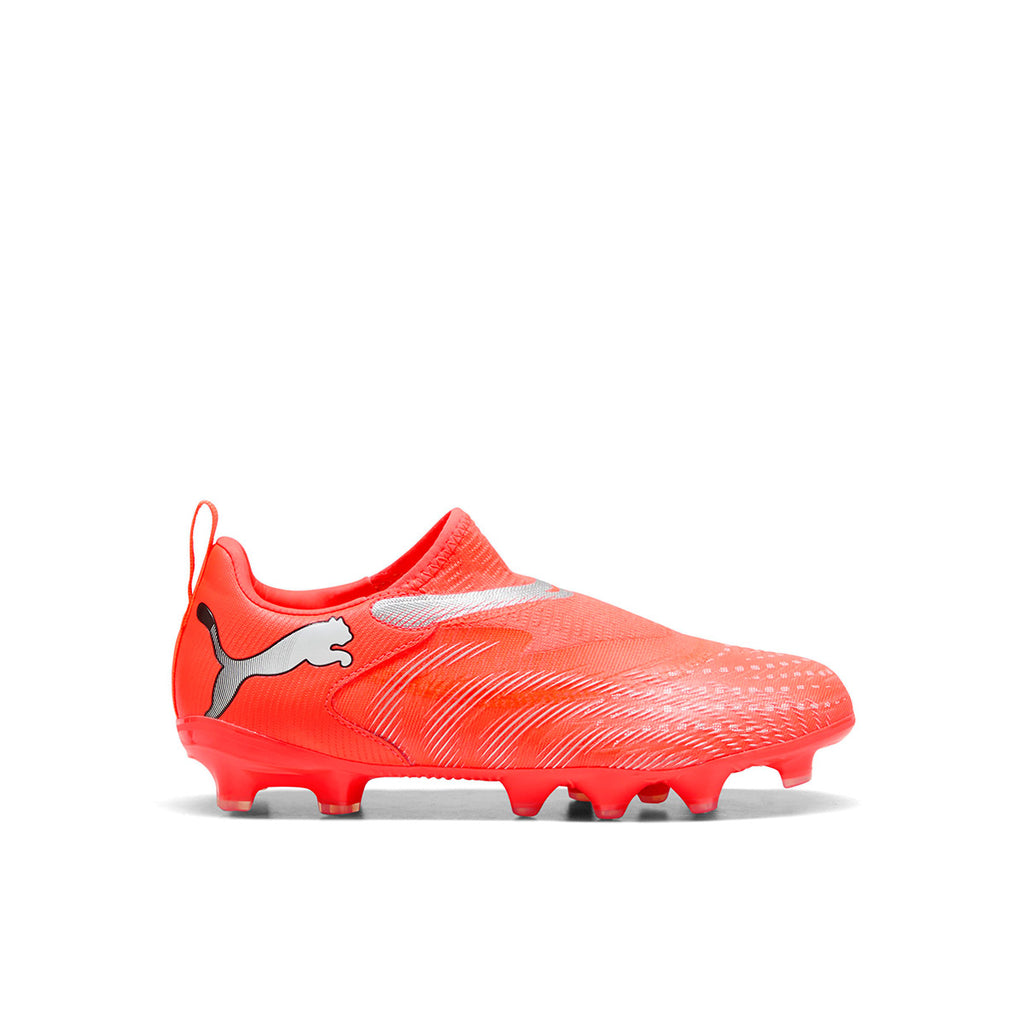 PUMA FUTURE 9 MATCH LACELESS FG/AG JR - GLOWING RED/PUMA WHITE/PUMA BLACK/PUMA SILVER