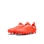 PUMA FUTURE 9 MATCH LACELESS FG/AG JR - GLOWING RED/PUMA WHITE/PUMA BLACK/PUMA SILVER