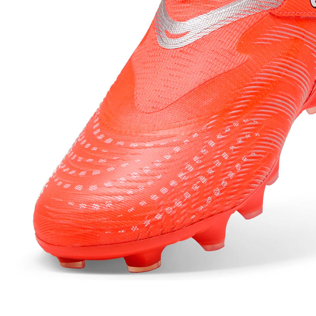 PUMA FUTURE 9 MATCH LACELESS FG/AG JR - GLOWING RED/PUMA WHITE/PUMA BLACK/PUMA SILVER