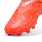 PUMA FUTURE 9 MATCH LACELESS FG/AG JR - GLOWING RED/PUMA WHITE/PUMA BLACK/PUMA SILVER