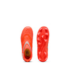 PUMA FUTURE 9 MATCH LACELESS FG/AG JR - GLOWING RED/PUMA WHITE/PUMA BLACK/PUMA SILVER