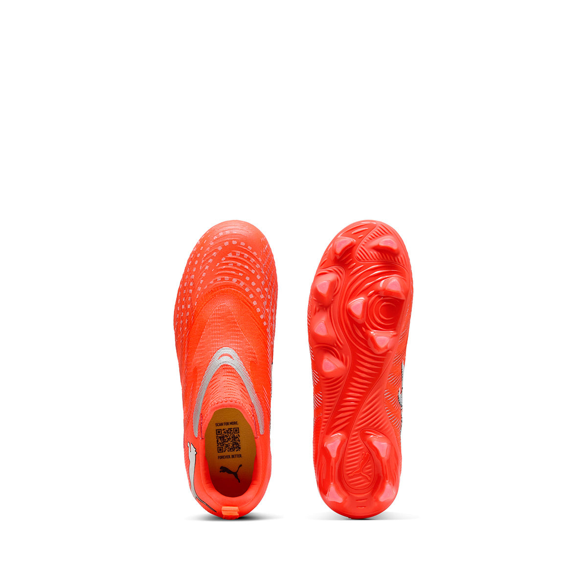 PUMA FUTURE 9 MATCH LACELESS FG/AG JR - GLOWING RED/PUMA WHITE/PUMA BLACK/PUMA SILVER