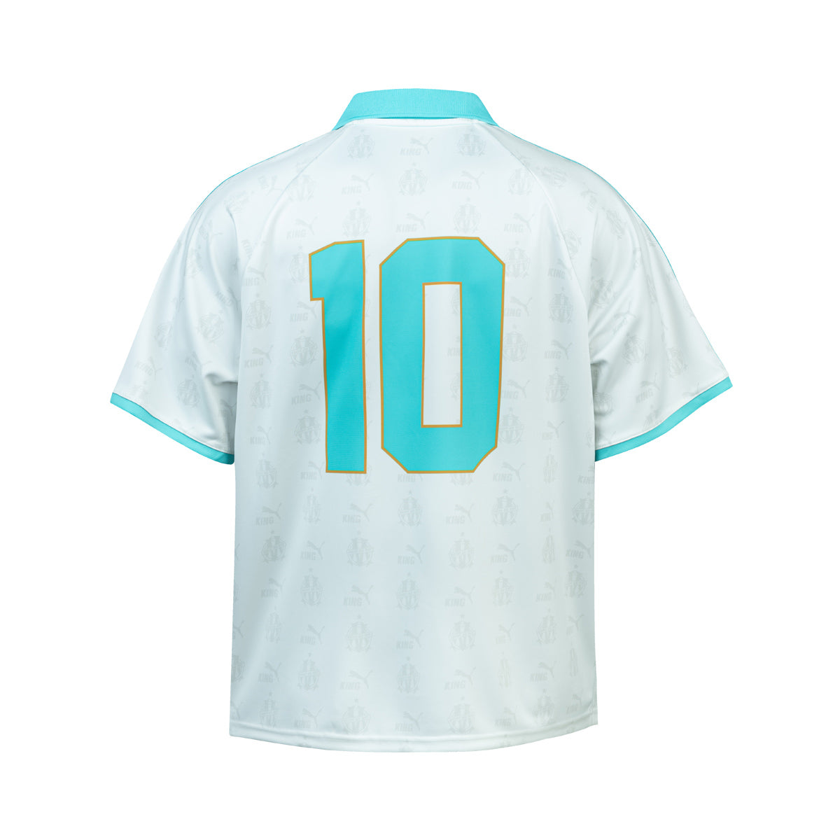 PUMA OLYMPIQUE DE MARSEILLE 2025/2026 KING RETRO JERSEY - PUMA WHITE/TEAM AQUA