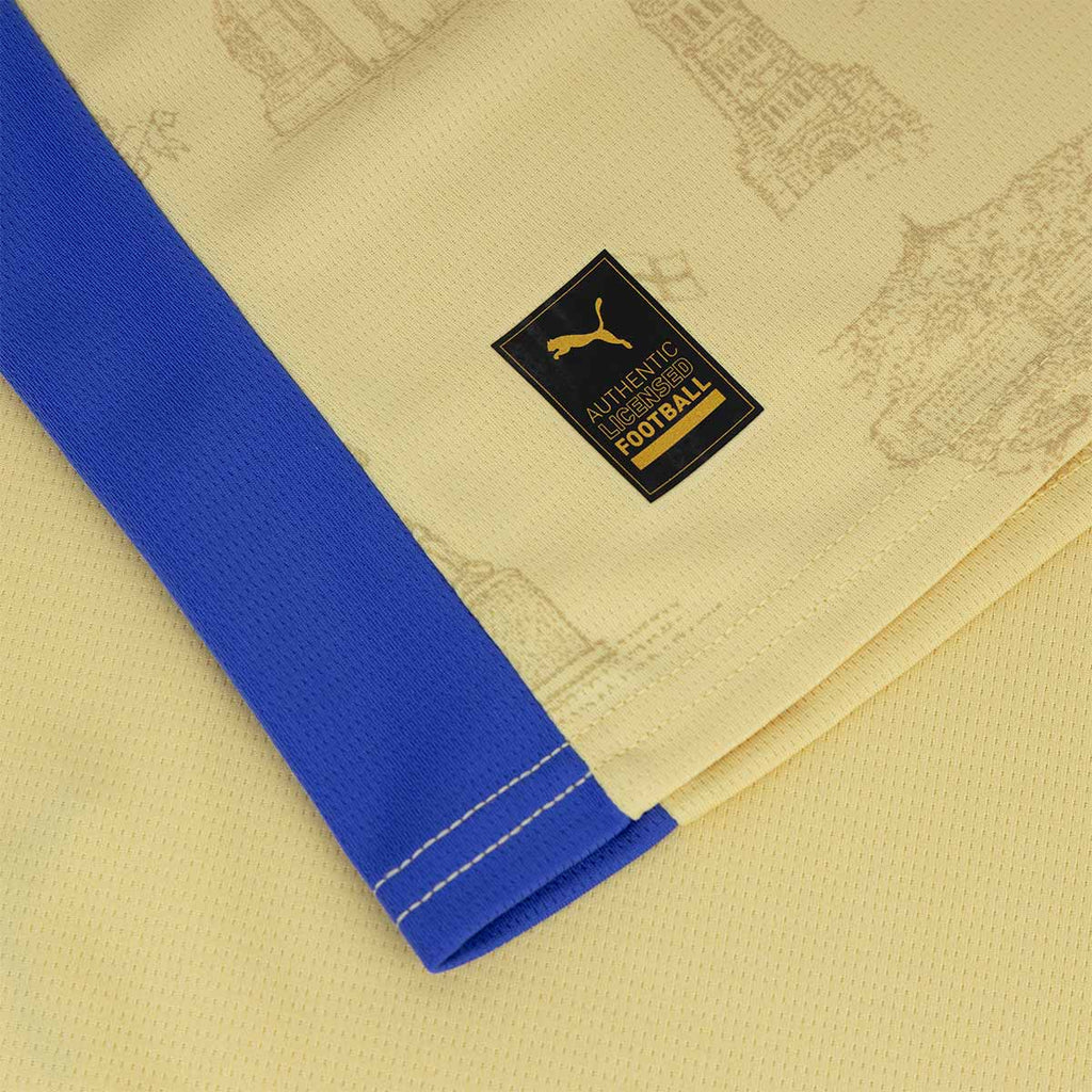 PUMA OLYMPIQUE DE MARSEILLE 2025/2026 SPECIAL EDITION REPLICA JERSEY - LIGHT GOLD/ROYAL SAPPHIRE