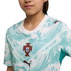PUMA PORTUGAL 2026 AWAY KIDS JERSEY - PUMA WHITE/GREEN LAGOON
