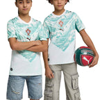 PUMA PORTUGAL 2026 AWAY KIDS JERSEY - PUMA WHITE/GREEN LAGOON