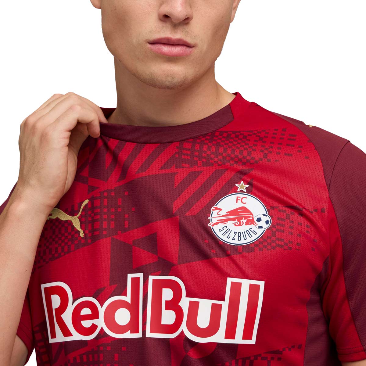 PUMA RB SALZBURG 2025/2026 THIRD REPLICA JERSEY - DARK CHERRY/METALLIC GOLD