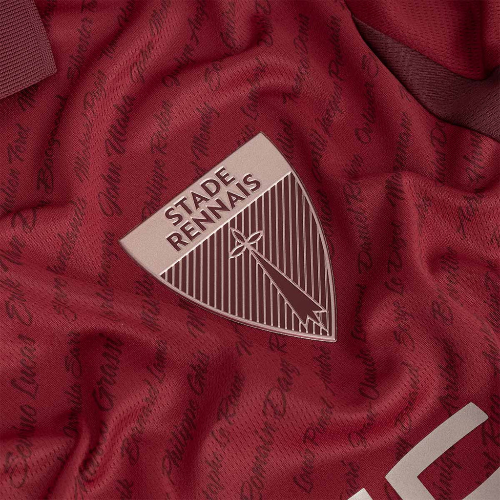 PUMA STADE RENNAIS 125TH ANNIVERSARY JERSEY - DARK CRIMSON/ROSE GOLD