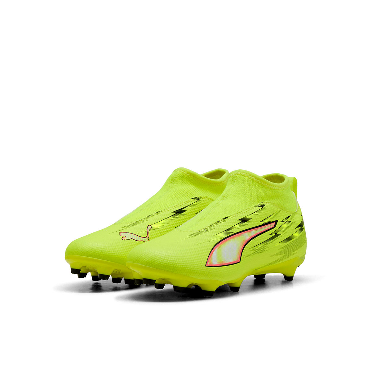 PUMA ULTRA 6 MATCH+ LACELESS FG/AG JR - YELLOW ALERT/PUMA BLACK/GLOWING RED/LIME SQUEEZE