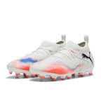 PUMA FUTURE 8 MATCH FG/AG JR - PUMA WHITE/PUMA BLACK/GLOWING RED