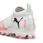 PUMA FUTURE 8 MATCH FG/AG JR - PUMA WHITE/PUMA BLACK/GLOWING RED
