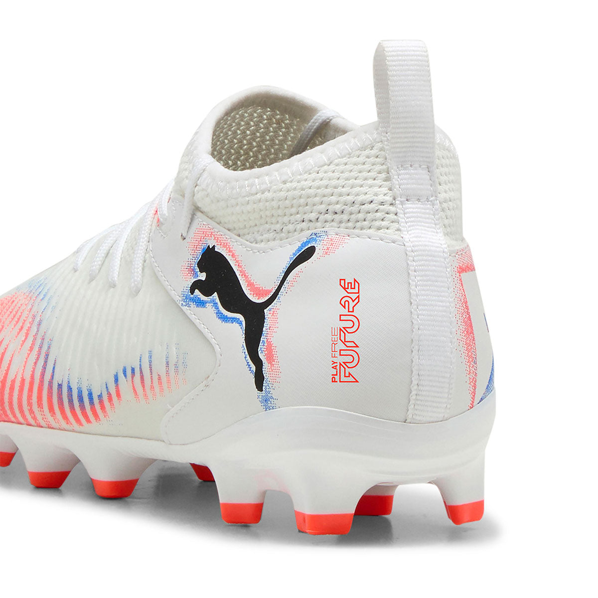PUMA FUTURE 8 MATCH FG/AG JR - PUMA WHITE/PUMA BLACK/GLOWING RED
