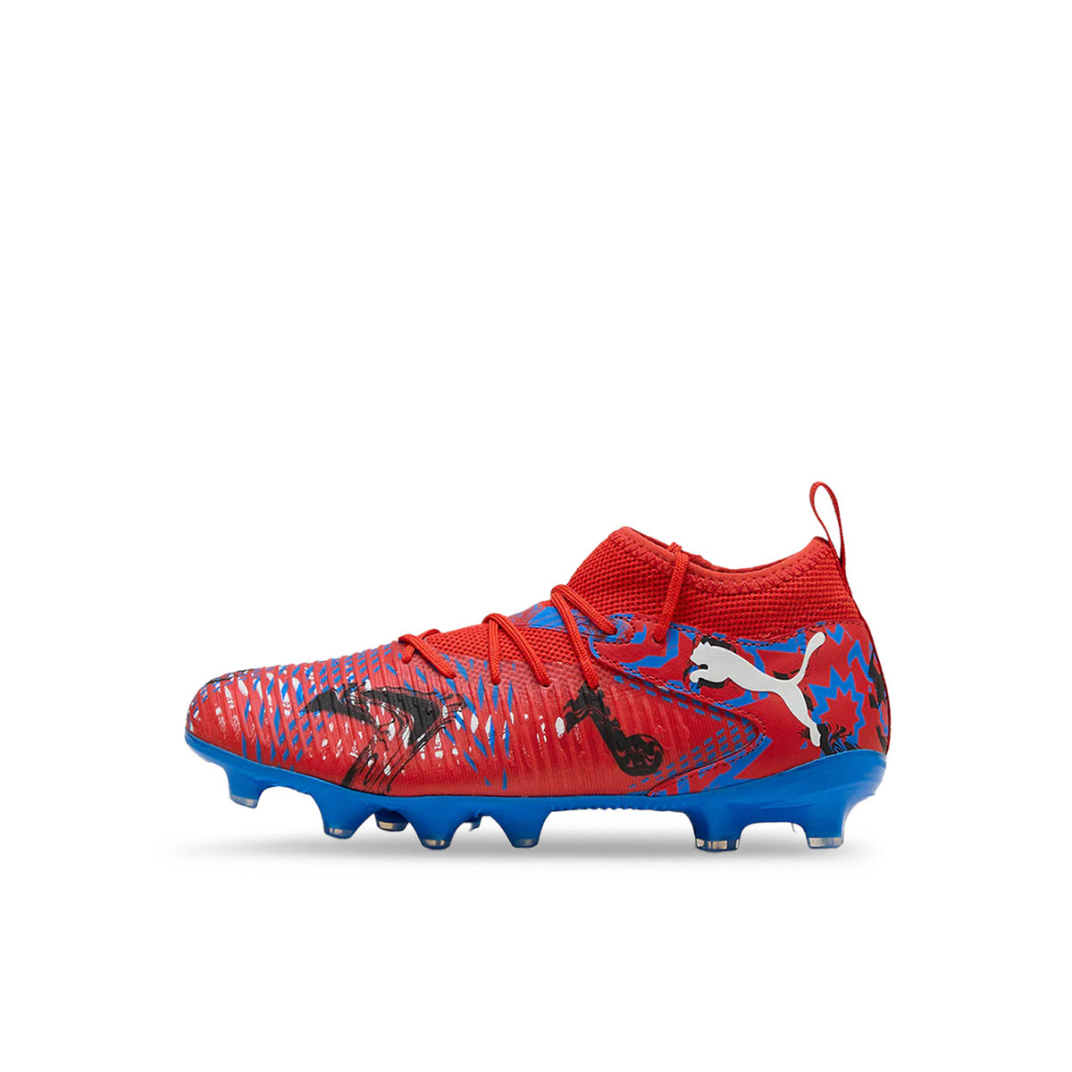 PUMA FUTURE 8 MATCH PLAYMAKERS FG/AG JR - PUMA RED/PUMA BLACK/ULTRA BLUE/PINK PIXEL