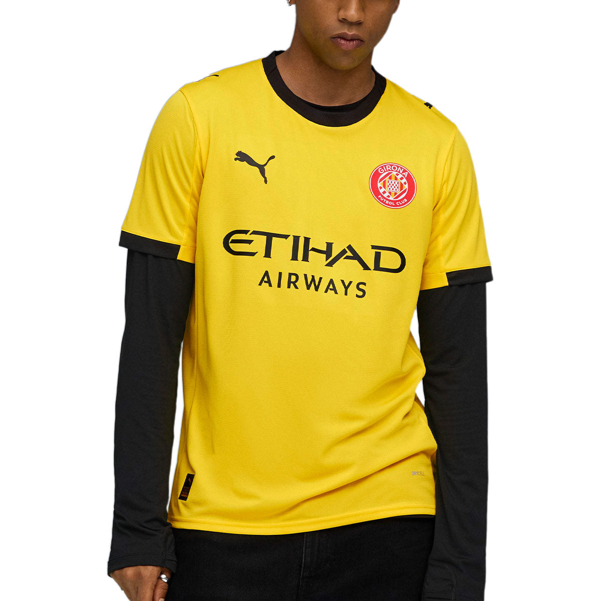 PUMA GIRONA 2025/2026 AWAY REPLICA JERSEY - PELÉ YELLOW/PUMA RED