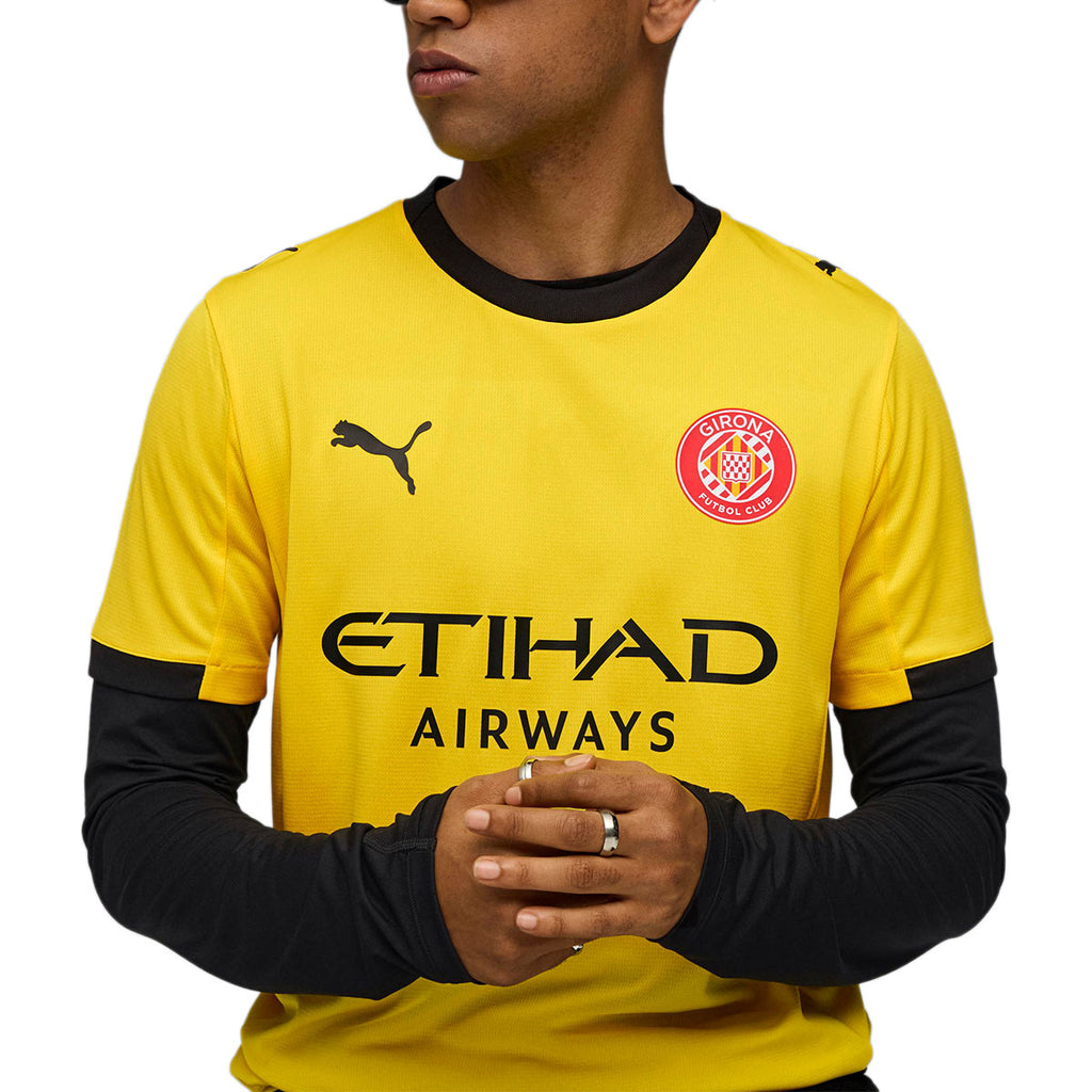 PUMA GIRONA 2025/2026 AWAY REPLICA JERSEY - PELÉ YELLOW/PUMA RED
