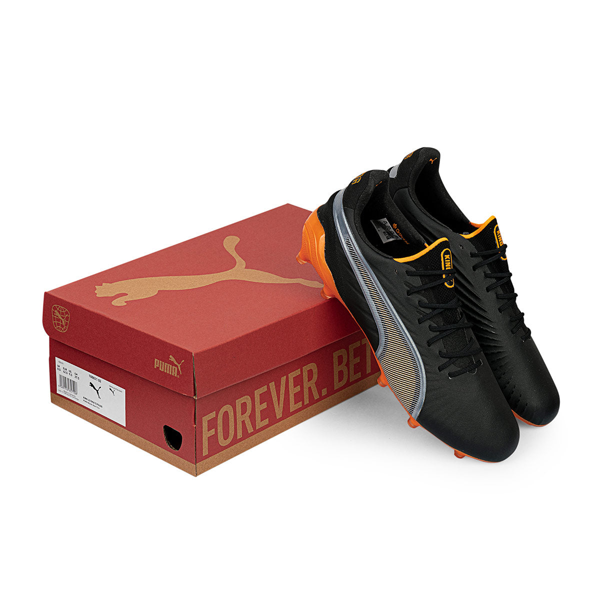 PUMA KING ULTIMATE FG/AG - PUMA BLACK/HEAT FIRE/PUMA SILVER