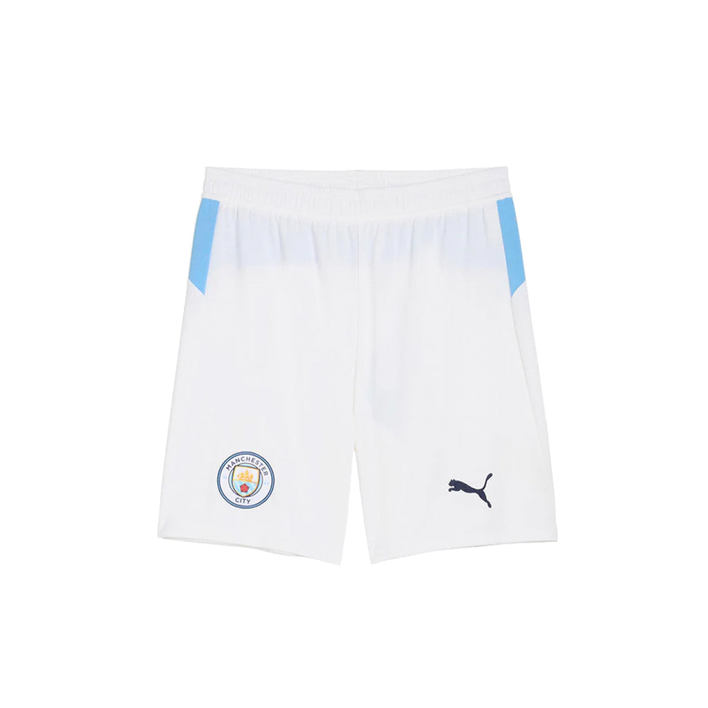 PUMA MANCHESTER CITY 2025/2026 HOME SHORTS - PUMA WHITE/TEAM LIGHT BLUE