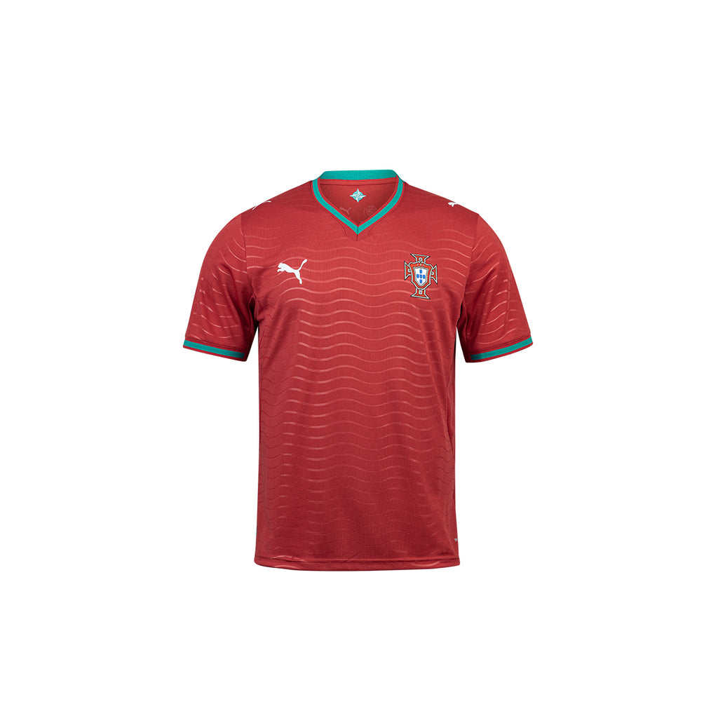 PUMA PORTUGAL 2026 HOME KIDS JERSEY - CLUB RED/GREEN LAGOON