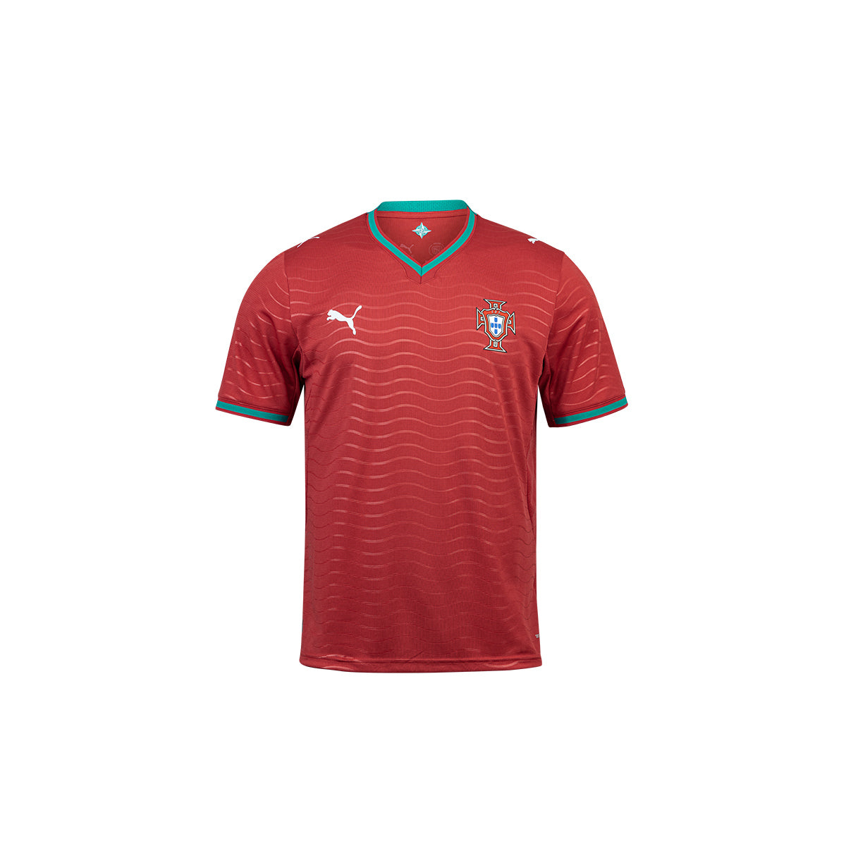 PUMA PORTUGAL 2026 HOME KIDS JERSEY - CLUB RED/GREEN LAGOON