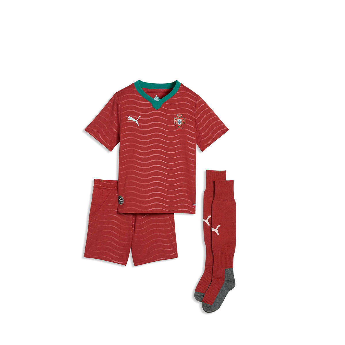 PUMA PORTUGAL 2026 HOME MINI JERSEY - CLUB RED/GREEN LAGOON