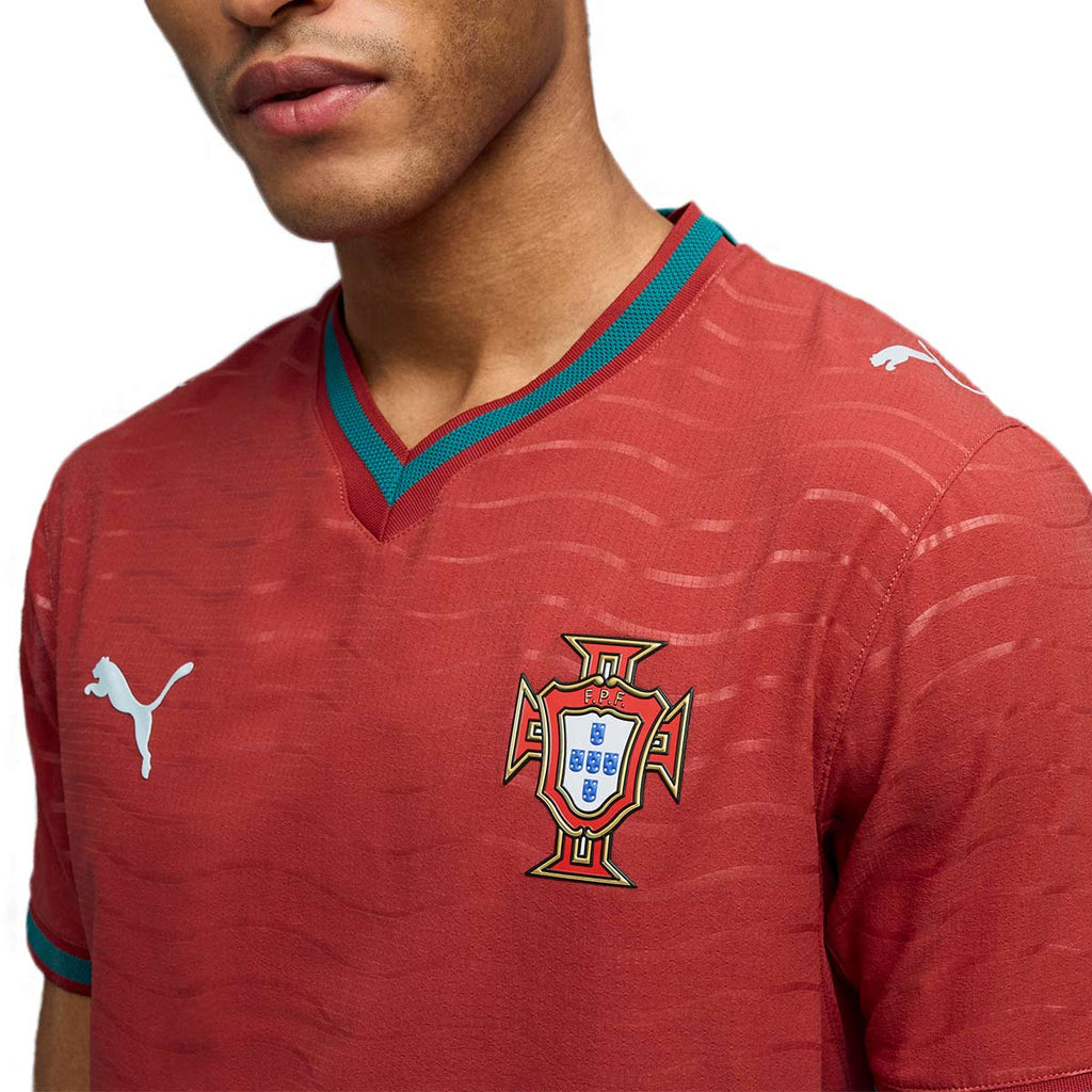 PUMA PORTUGAL 2026 HOME PLAYER JERSEY - CLUB RED/GREEN LAGOON