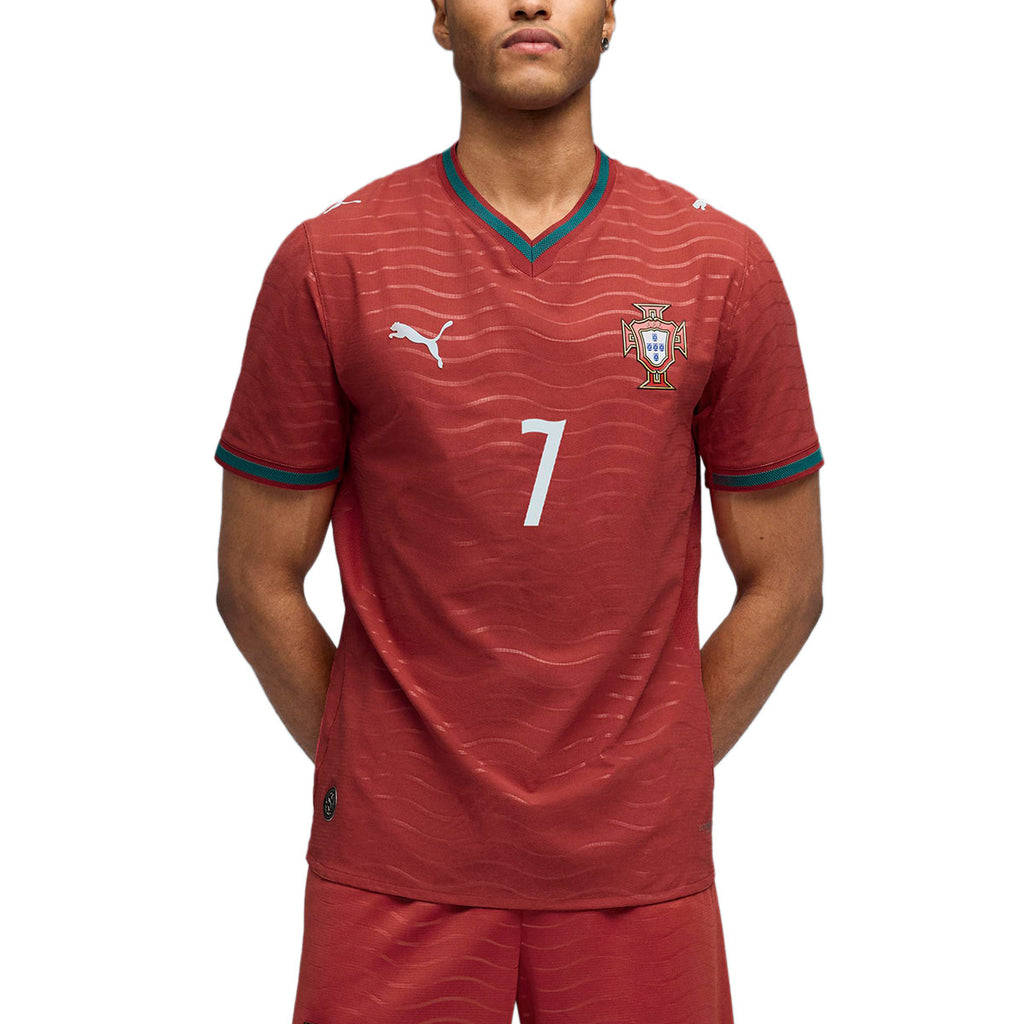 PUMA PORTUGAL 2026 HOME PLAYER JERSEY RONALDO#7 - CLUB RED/GREEN LAGOON
