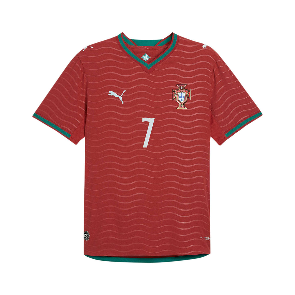 PUMA PORTUGAL 2026 HOME PLAYER JERSEY RONALDO#7 - CLUB RED/GREEN LAGOON