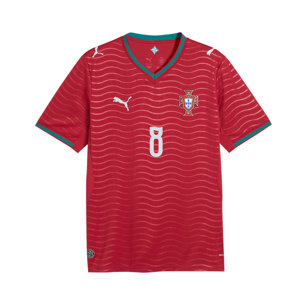 PUMA PORTUGAL 2026 HOME REPLICA JERSEY B.FERNANDES#8 - CLUB RED/GREEN LAGOON