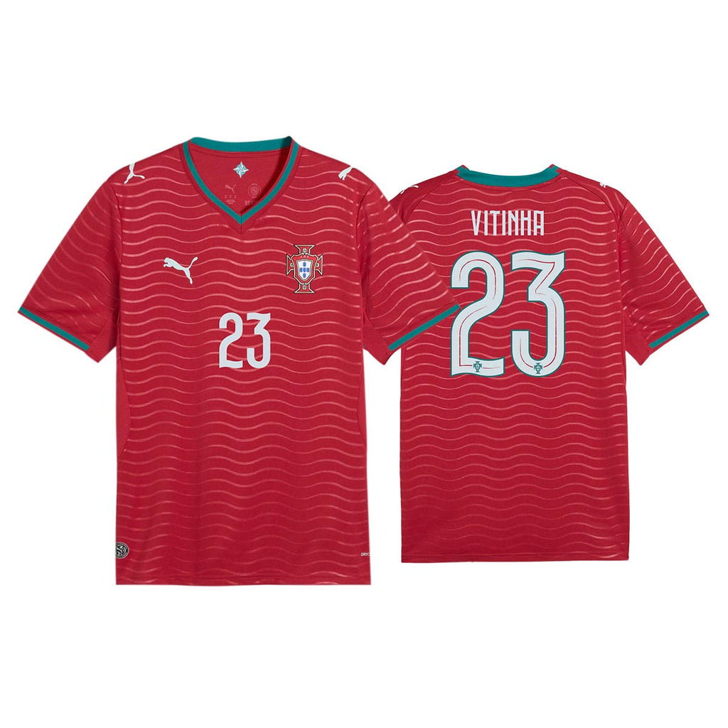 PUMA PORTUGAL 2026 HOME REPLICA JERSEY VITINHA#23 - CLUB RED/GREEN LAGOON