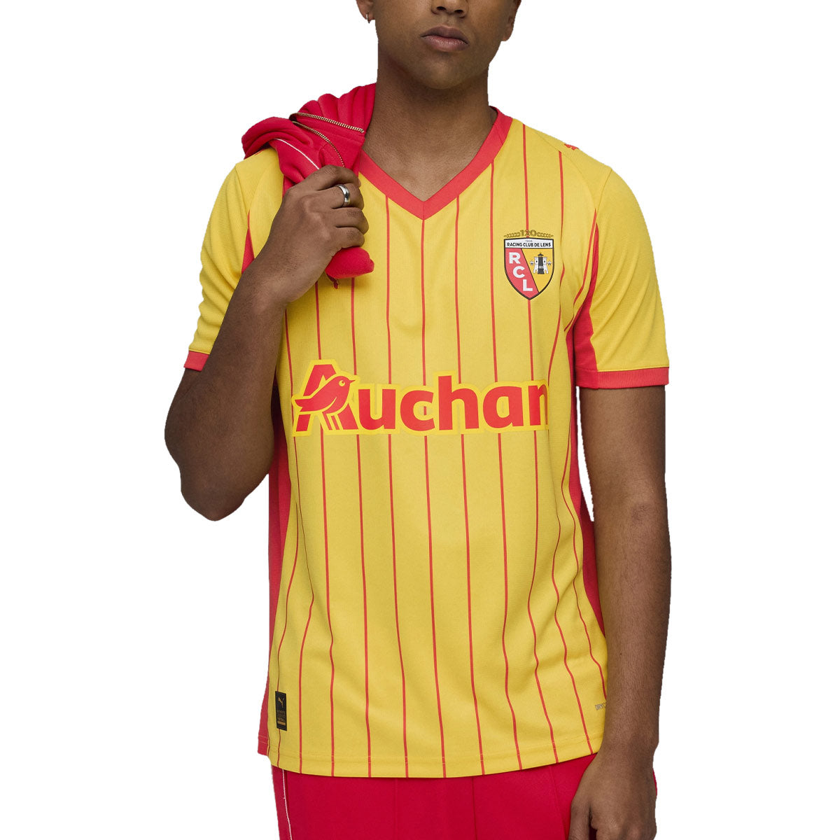 PUMA RC LENS 2025/2026 HOME REPLICA JERSEY - PELÉ YELLOW/PUMA RED