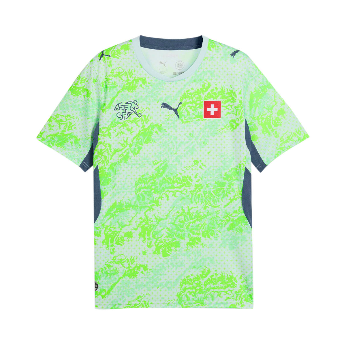 PUMA SWITZERLAND 2026 AWAY REPLICA JERSEY - SEA GLASS/DARK INDIGO