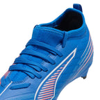 PUMA ULTRA 6 MATCH FG/AG JR - ULTRA BLUE/PUMA WHITE/GLOWING RED