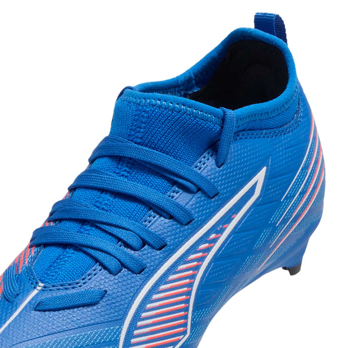 PUMA ULTRA 6 MATCH FG/AG JR - ULTRA BLUE/PUMA WHITE/GLOWING RED