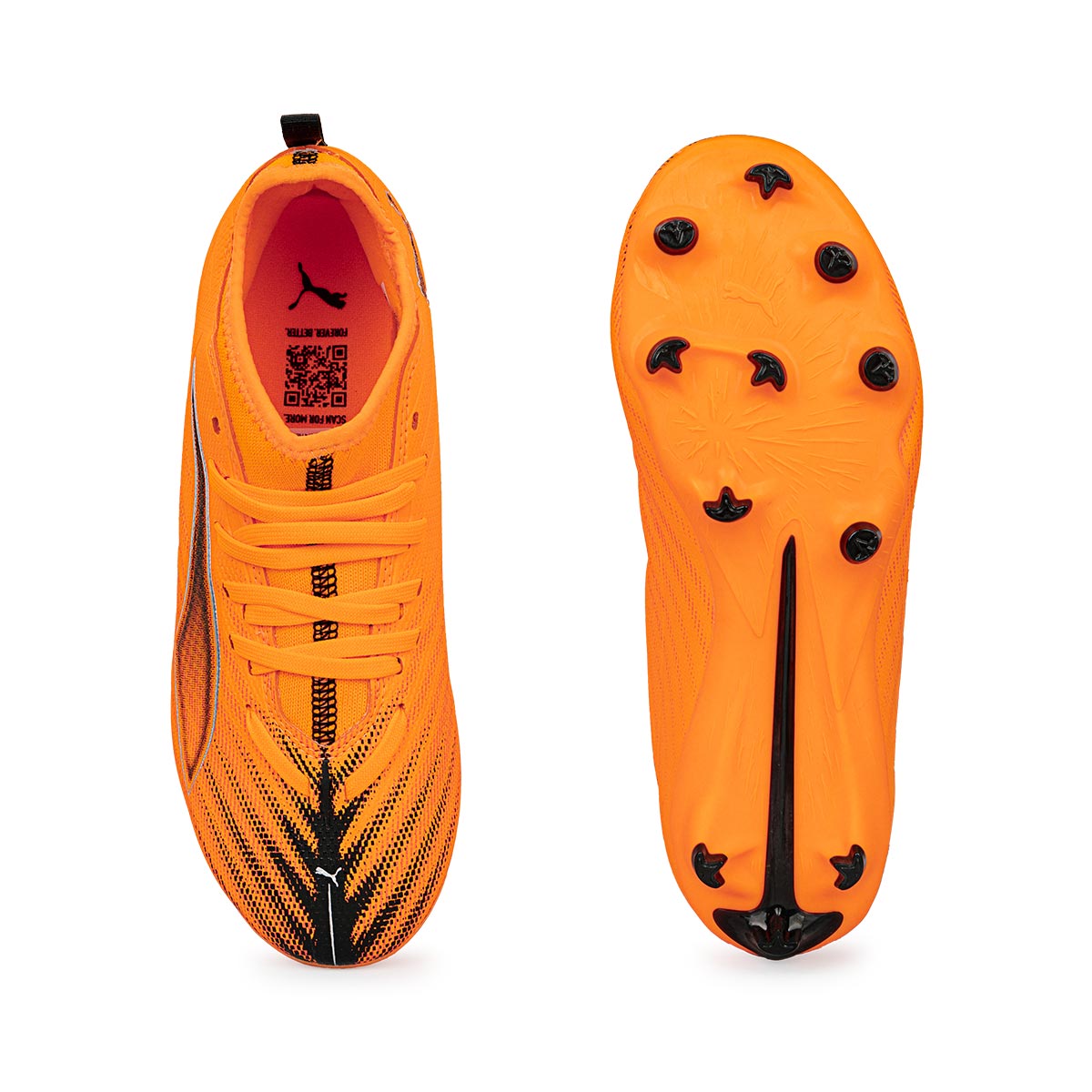 PUMA ULTRA 6 MATCH FG/AG JR - HEAT FIRE/PUMA BLACK/GLOWING RED
