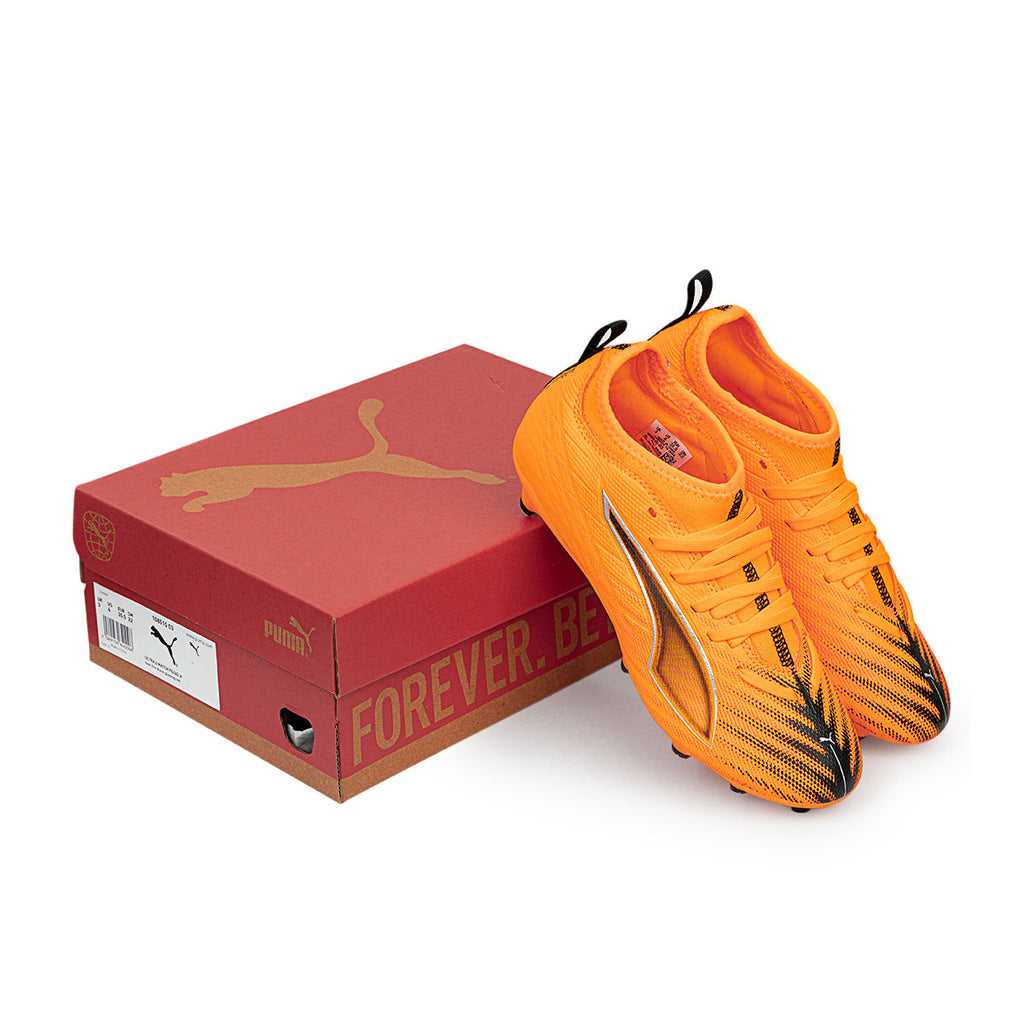 PUMA ULTRA 6 MATCH FG/AG JR - HEAT FIRE/PUMA BLACK/GLOWING RED
