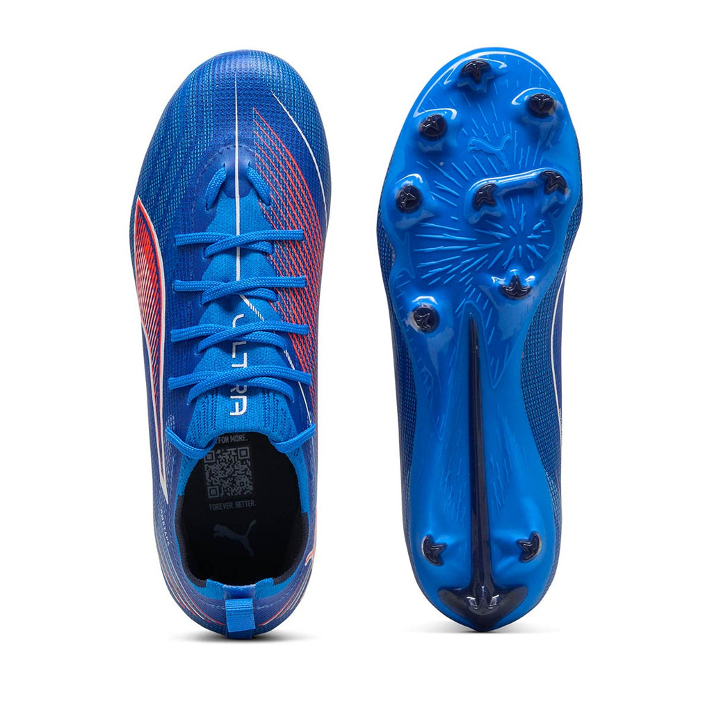 PUMA ULTRA 6 PRO FG/AG JR - ULTRA BLUE/PUMA WHITE/GLOWING RED