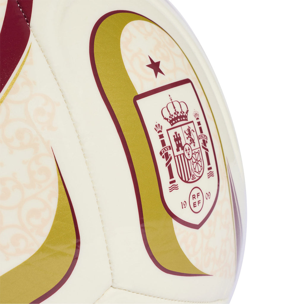 ADIDAS TRIONDA SPAIN AWAY CLUB BALL - OFF WHITE/TEAM COLL BURGUNDY/GOLD MET
