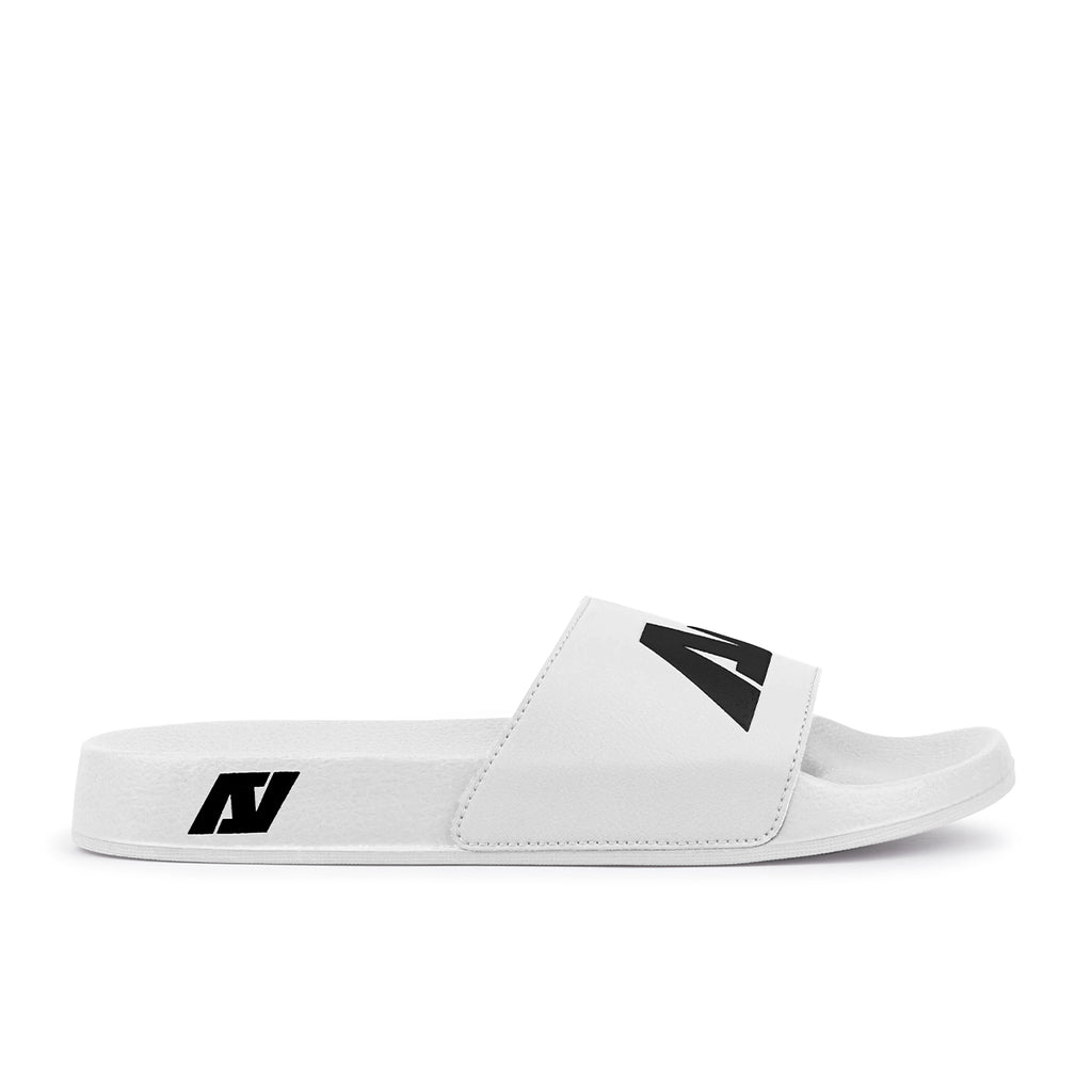 ARI SLIDE SANDALS - WHITE/BLACK