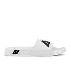 ARI SLIDE SANDALS - WHITE/BLACK