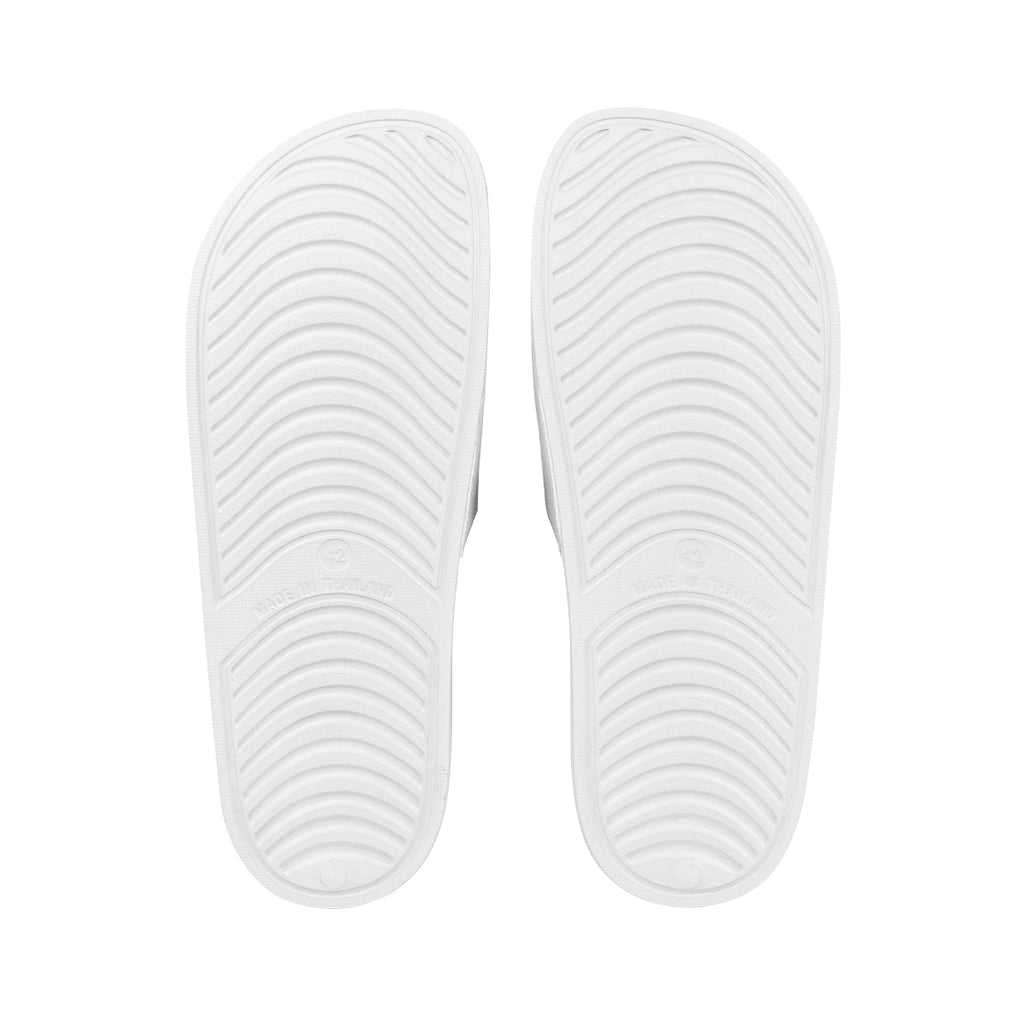 ARI SLIDE SANDALS - WHITE/BLACK
