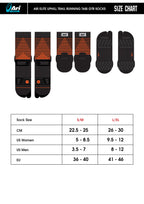 ARI ELITE UPHILL TRAIL RUNNING TABI QTR SOCKS - BLACK/ORANGE/BLACK