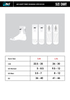 ARI ADEPT TERRY RUNNING QTR SOCKS - BLACK/WHITE/BLACK
