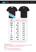 ARI ADEPT SYDNEY26 GRAPHIC RUNNING TEE - BLACK/BLUE/WHITE