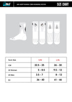 ARI ADEPT RUNNA CREW RUNNING SOCKS 3 PAIRS PACK - WHITE/BLACK/WHITE