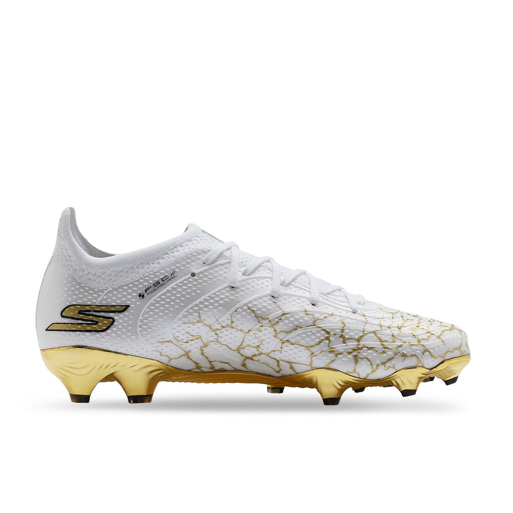 SKECHERS SKX 1.5 ELITE FG - WHITE SYNTHETIC/ SILVER TRIM