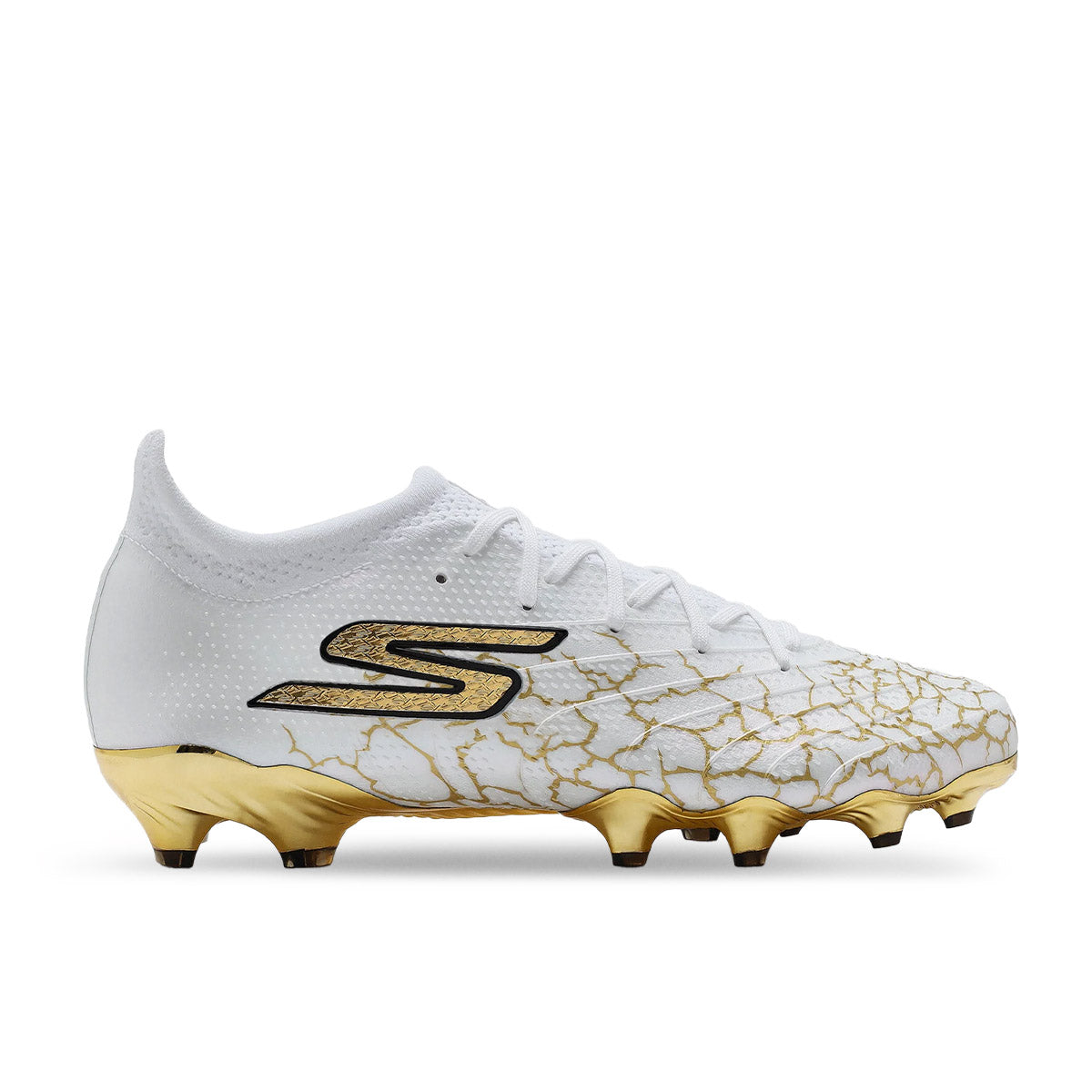 SKECHERS SKX 1.5 ELITE FG - WHITE SYNTHETIC/ SILVER TRIM