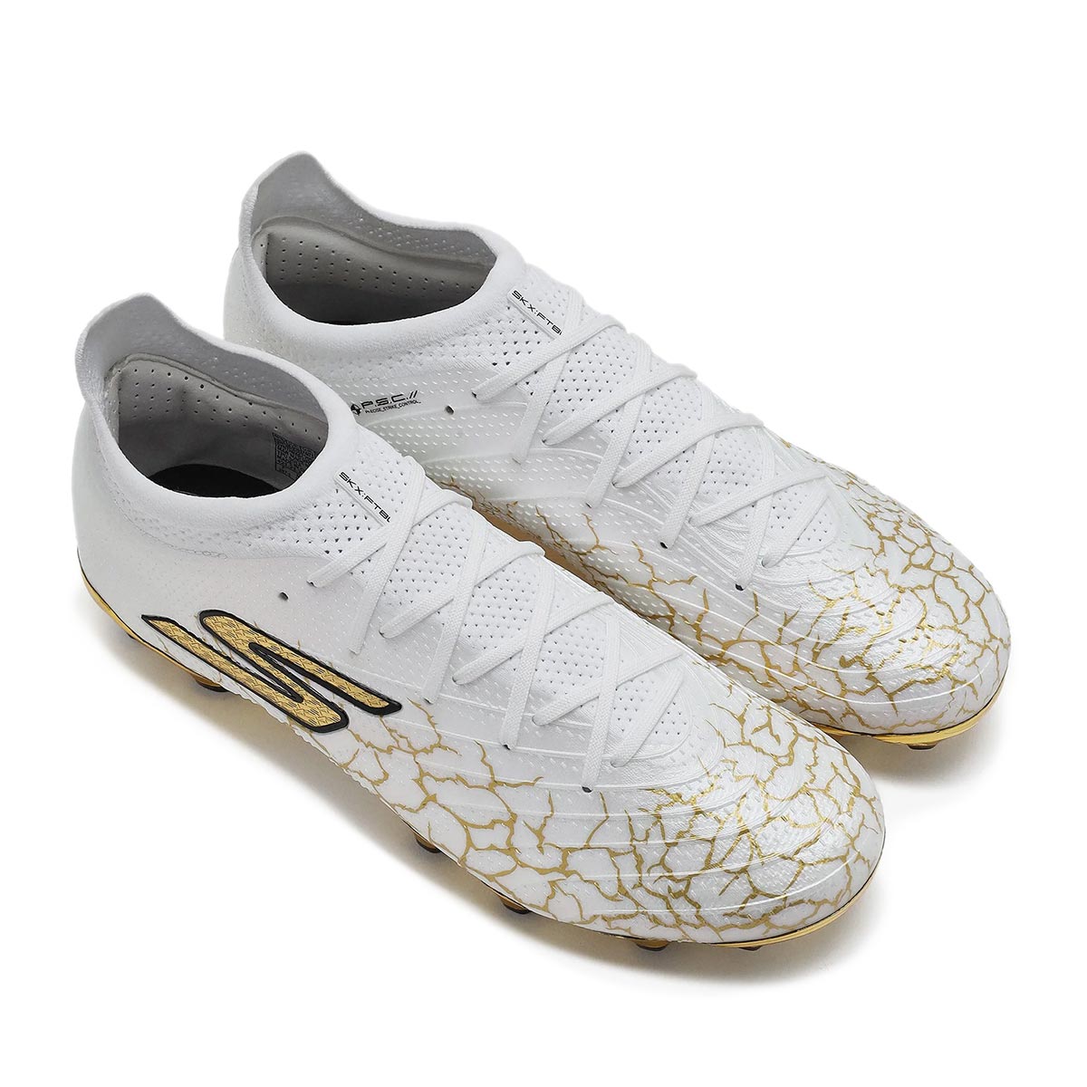 SKECHERS SKX 1.5 ELITE FG - WHITE SYNTHETIC/ SILVER TRIM