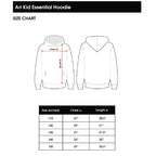 ARI KIDS ESSENTIAL HOODIE - BLACK/WHITE/BLACK