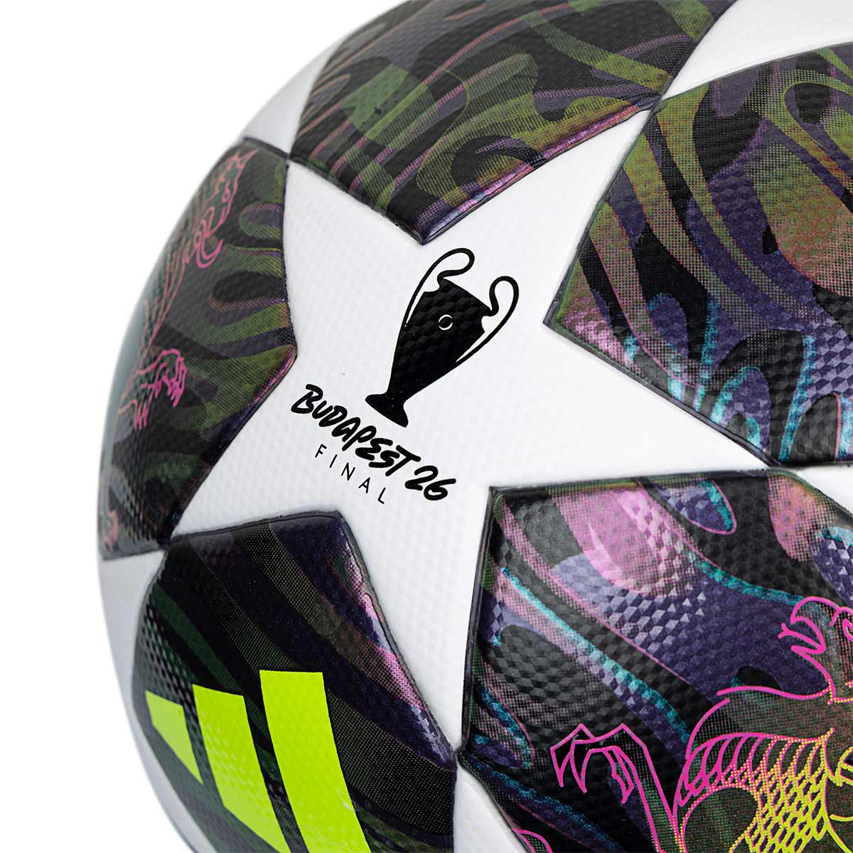 ADIDAS UCL LEAGUE FINAL BALL - DARK PURPLE/WHITE/SOLAR YELLOW