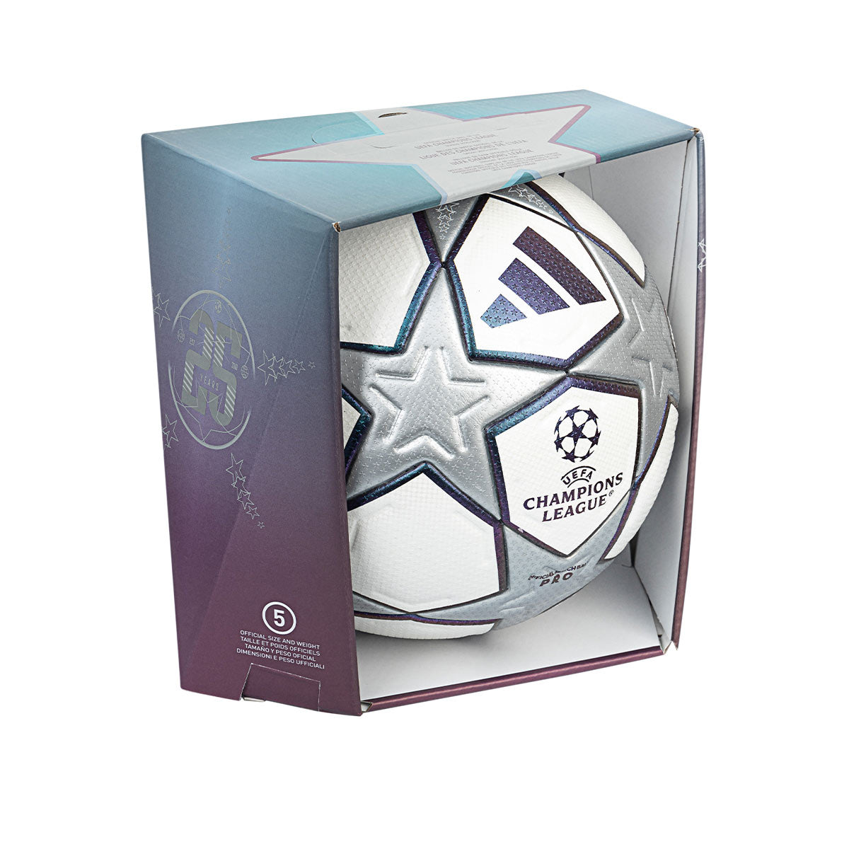 ADIDAS UCL PRO THIRD BALL - WHITE/SILVER MET